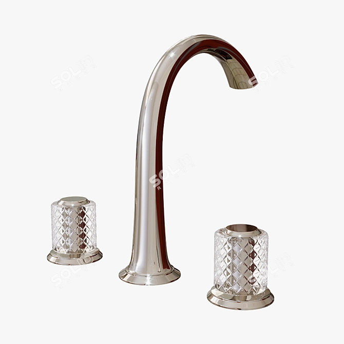 Elegant Kallista Script Sink Faucet 3D model image 2