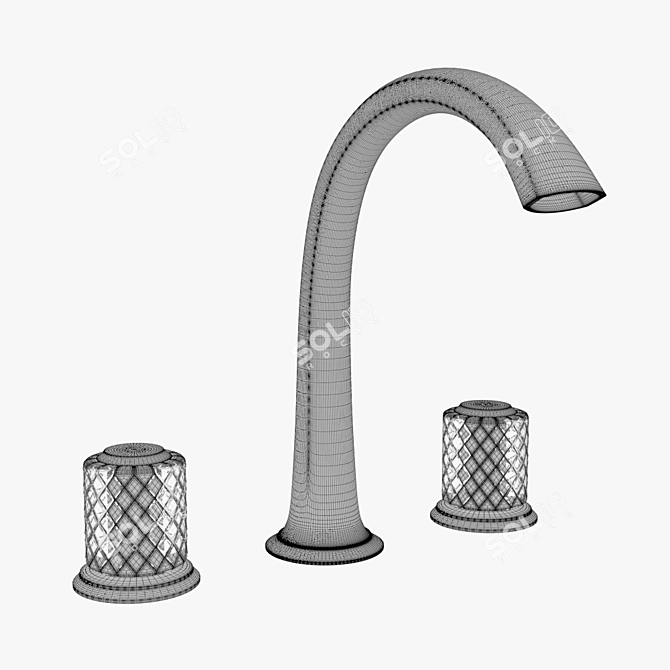 Elegant Kallista Script Sink Faucet 3D model image 3