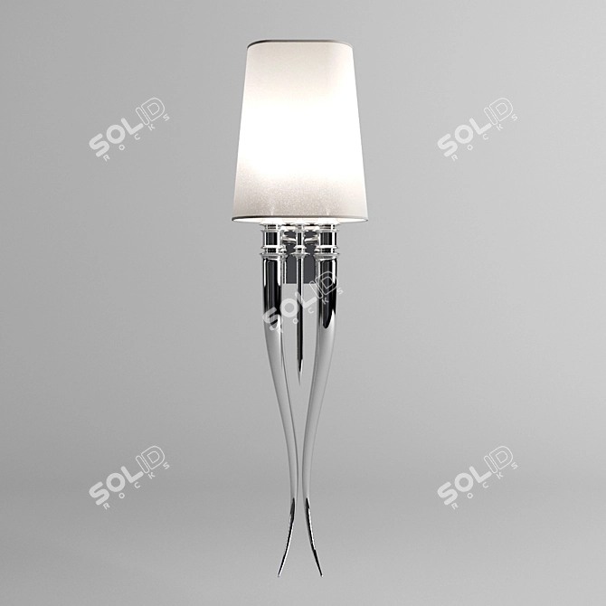 Elegant Brunilde Wall Light 3D model image 2