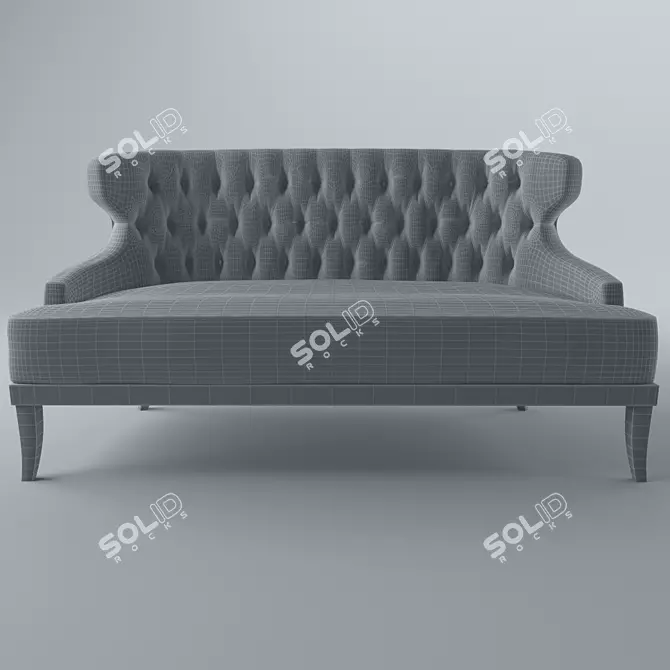 Elegant Monsieur T Sofa: Luxurious Comfort by MUNNA 3D model image 3