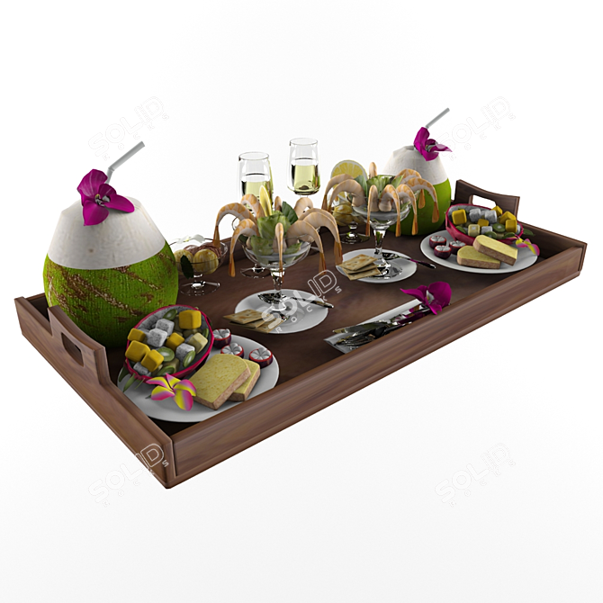 Tropical Breakfast Delight 3D model image 1