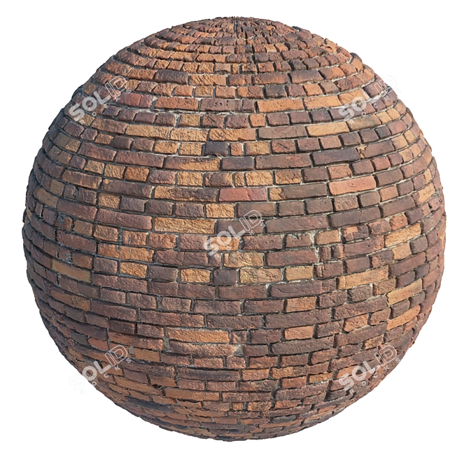 Aged Brick Masonry Material 3D model image 1