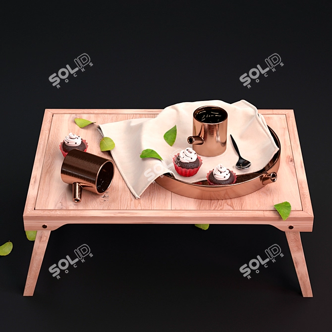 Delicious Breakfast Options 3D model image 1