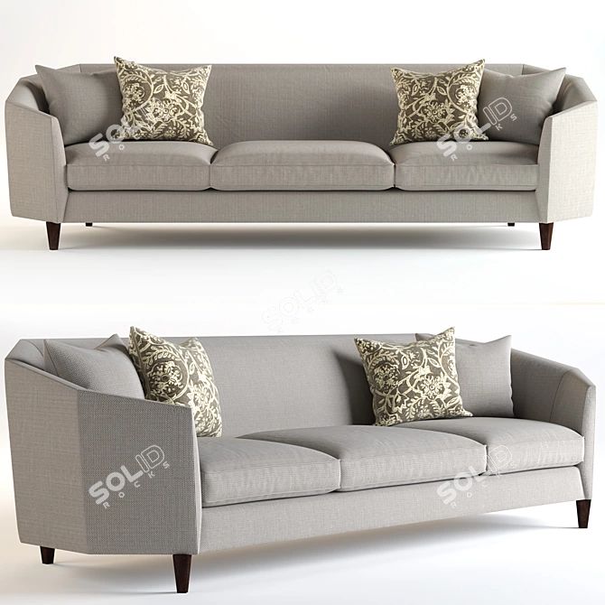 Sophisticated Diamond Sofa by Thomas Pheasant 3D model image 1