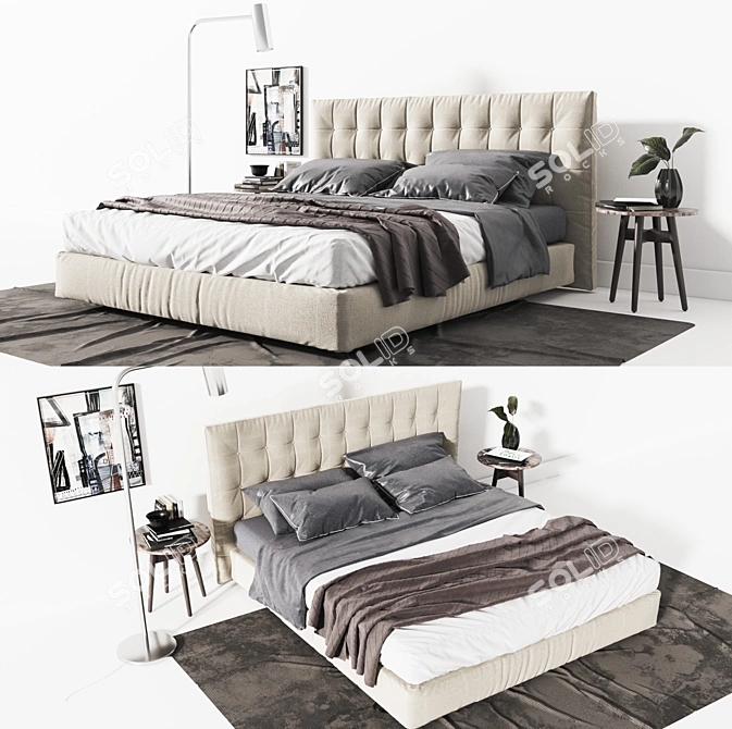 Poliform Arca Bedroom Set 3D model image 1