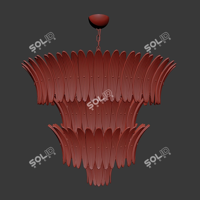 Barovier & Toso Palamette Glass Chandelier 3D model image 3