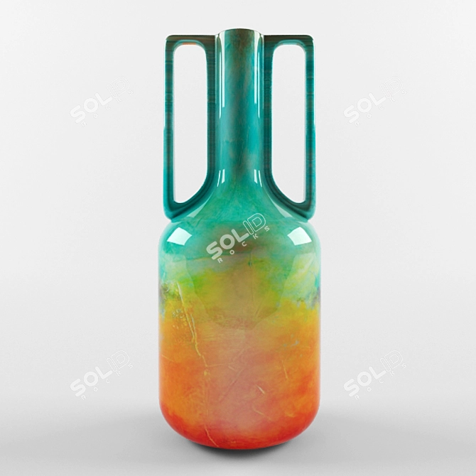 Elegant Handled Vase by Pavel 3D model image 1