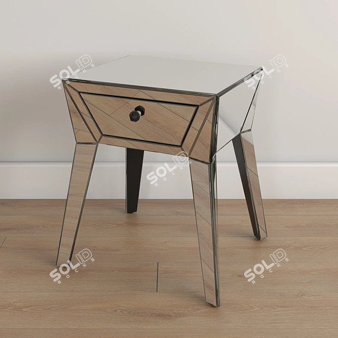 Glam Mirrored Coffee Table: Futuristic Elegance 3D model image 3