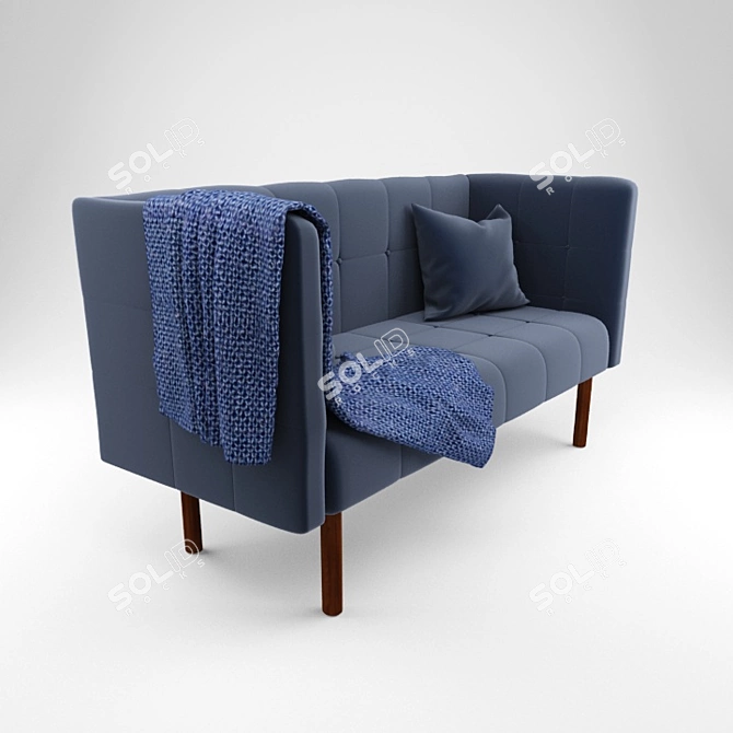 Elegant Classic Sofa by Unknown Brand 3D model image 2