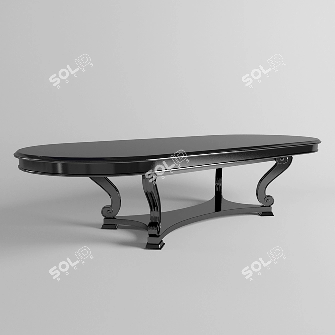 Bel Air Dining Table: Sleek and Elegant 3D model image 1