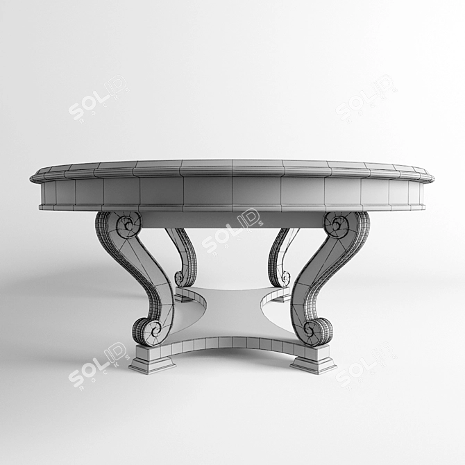Bel Air Dining Table: Sleek and Elegant 3D model image 3