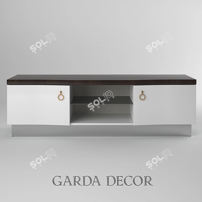 Modern MDF TV Cabinet 3D model image 1