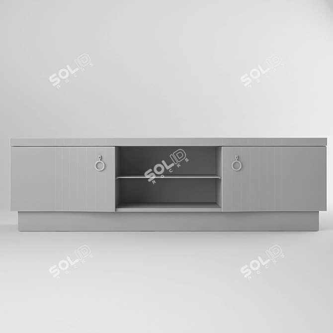 Modern MDF TV Cabinet 3D model image 2