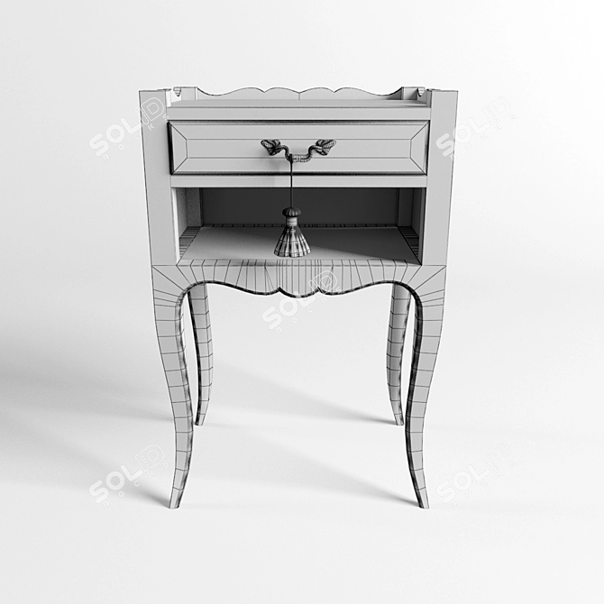 Stylish Night Art: Small Table 3D model image 3