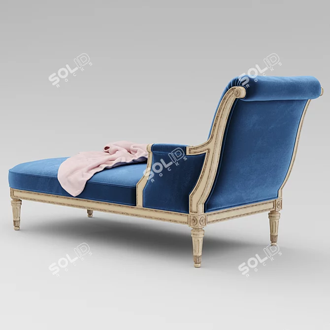 Regal Louis XVI Style Couch 3D model image 2