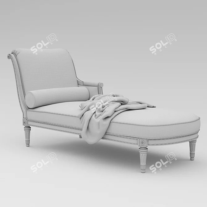 Regal Louis XVI Style Couch 3D model image 3