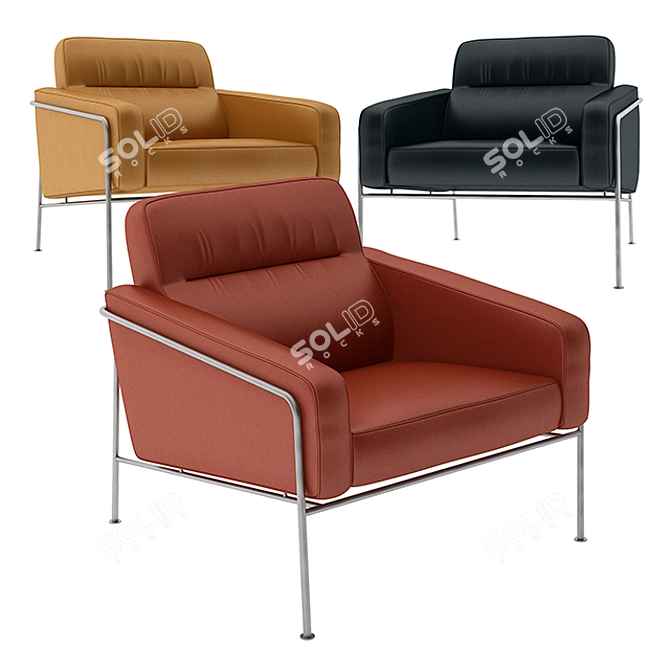 Fritz Hansen 3300 Easy Chair: Modern Elegance at Home 3D model image 1