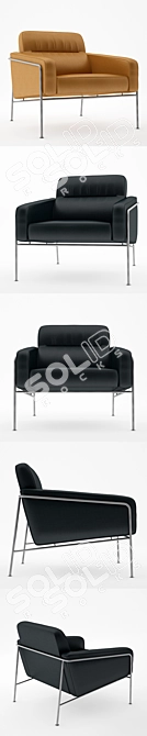 Fritz Hansen 3300 Easy Chair: Modern Elegance at Home 3D model image 2