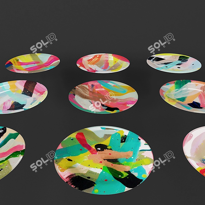 Elegant Plate Decor 2013 3D model image 3