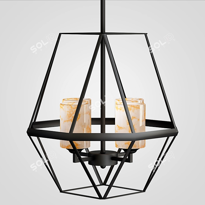 Modern Bronze Chandelier | RH Whitley 3D model image 1