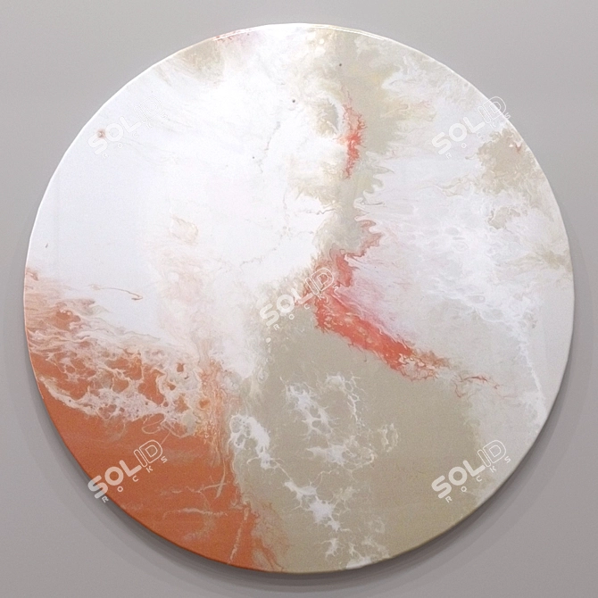 Round Epoxy Resin Coffee Table 3D model image 1