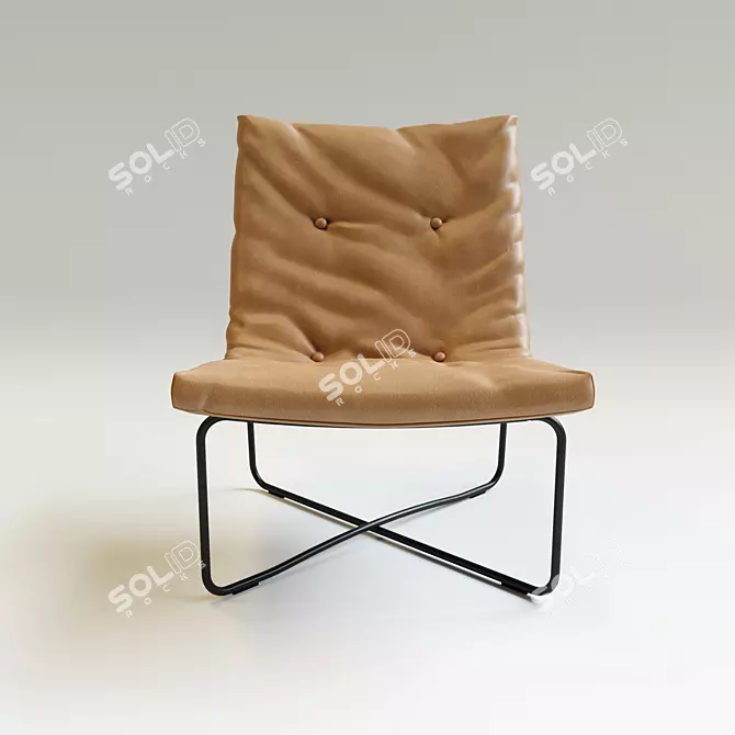 Stylish LC03 Armchair: Easy Leather Color Change! 3D model image 2