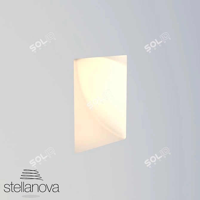 Gypsum Wall-Mounted Spotlight 3D model image 1