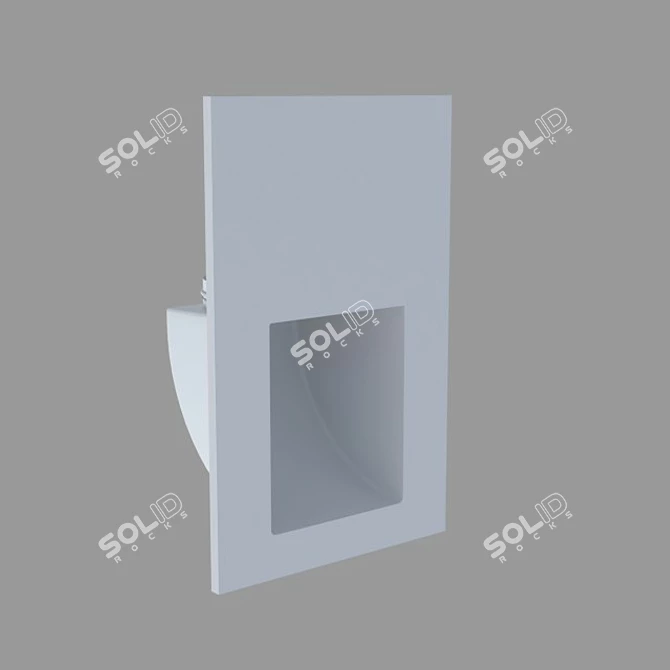 Gypsum Wall-Mounted Spotlight 3D model image 2