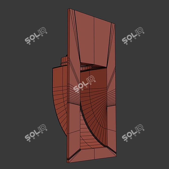 Gypsum Wall-Mounted Spotlight 3D model image 3