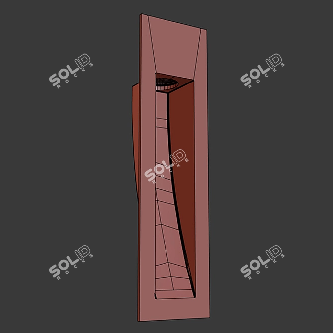 Integrated Plaster Wall Light 3D model image 3