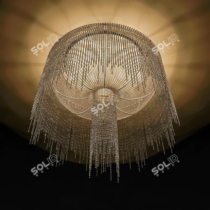 Smoky Glass Crystal Chandelier 3D model image 3