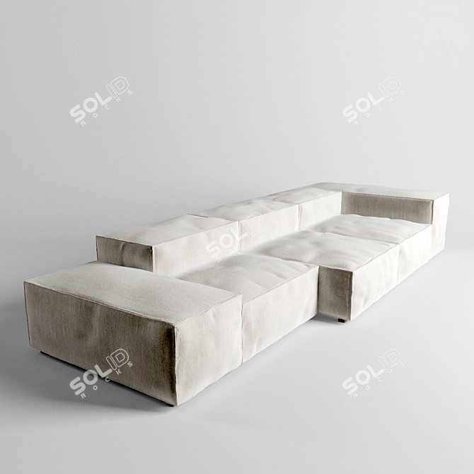 Luxury Living Divani Sofa 3D model image 1