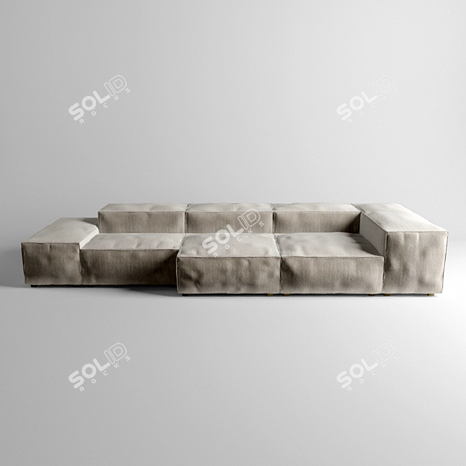 Luxury Living Divani Sofa 3D model image 2