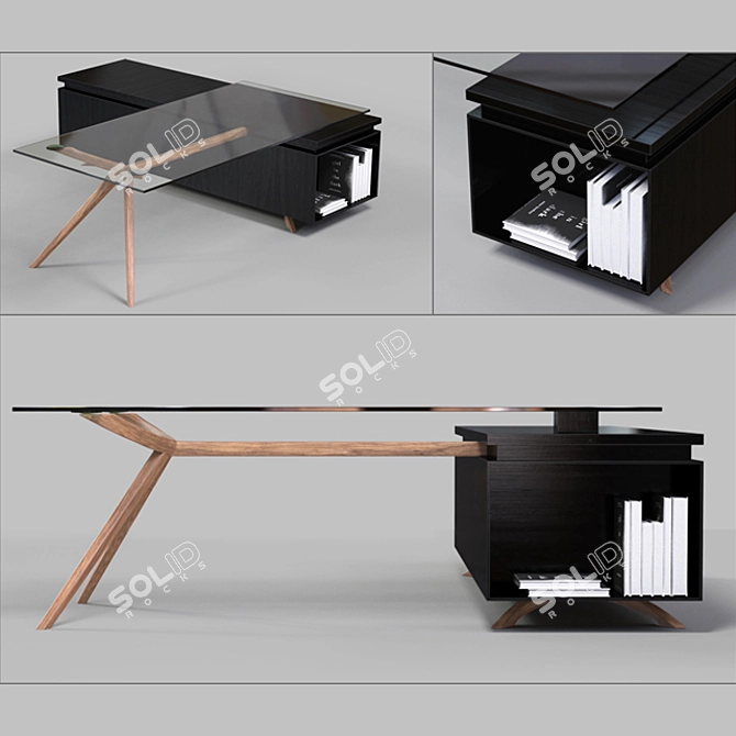 Modern Office Desk 3D model image 1