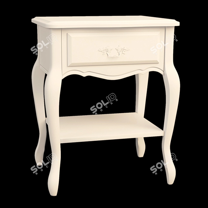 Classic Cavio Bedside Cabinet 3D model image 1