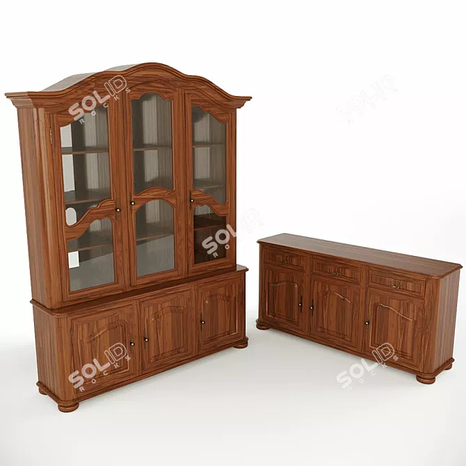 Elegant Selva Chest & Sideboard 3D model image 1