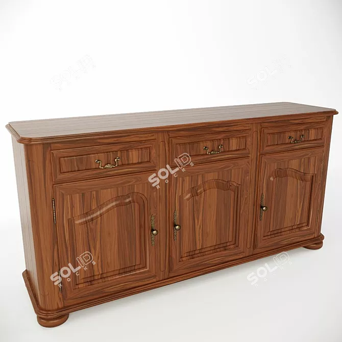 Elegant Selva Chest & Sideboard 3D model image 3