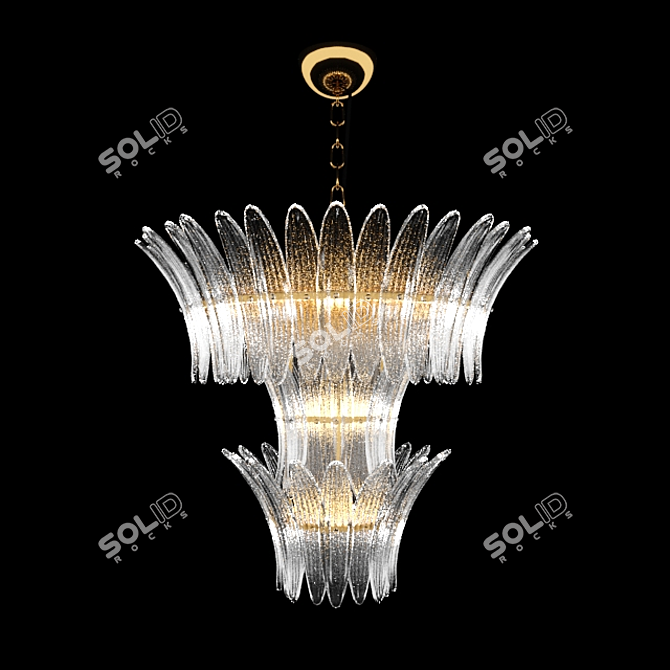 Luxury Barovier & Toso Palamette Chandelier 3D model image 1