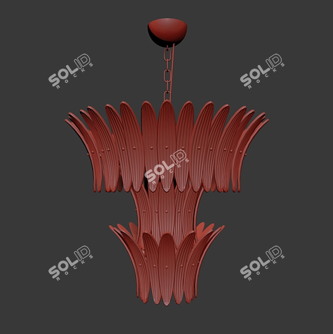 Luxury Barovier & Toso Palamette Chandelier 3D model image 3