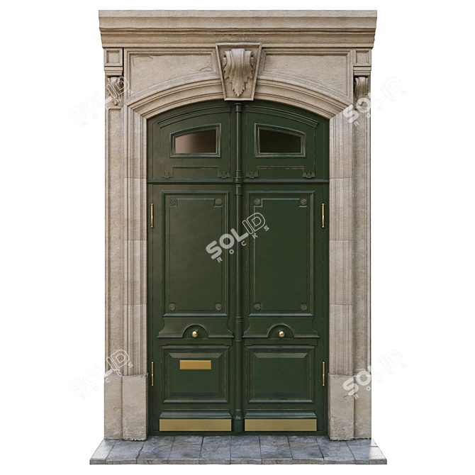 Title: Classic Swing Door | L-1600 H-3100 | 3D Max & OBJ 3D model image 1