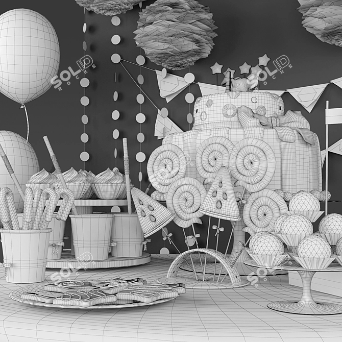 Balloons & Sweets: A Celebration 3D model image 3