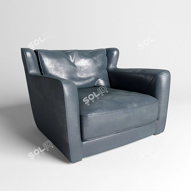 Luxury Bergere Lounge Chair 3D model image 1