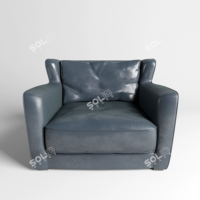 Luxury Bergere Lounge Chair 3D model image 2