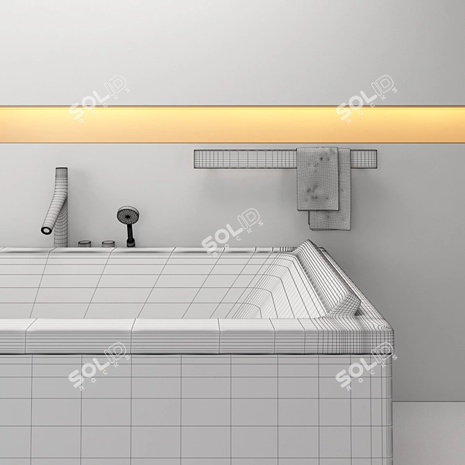 Starck Bath: Vray, Corona | High-quality 3D Model 3D model image 3