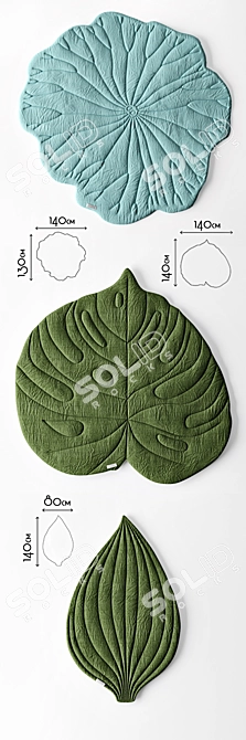 Eco Linen Nursery Playmat - Comfort and Style 3D model image 2