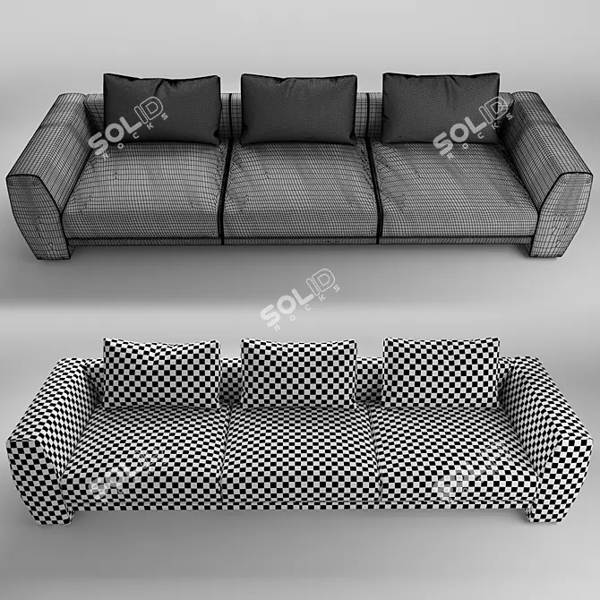 Modern Comfort: ACERBIS HYPER Sofa 3D model image 3