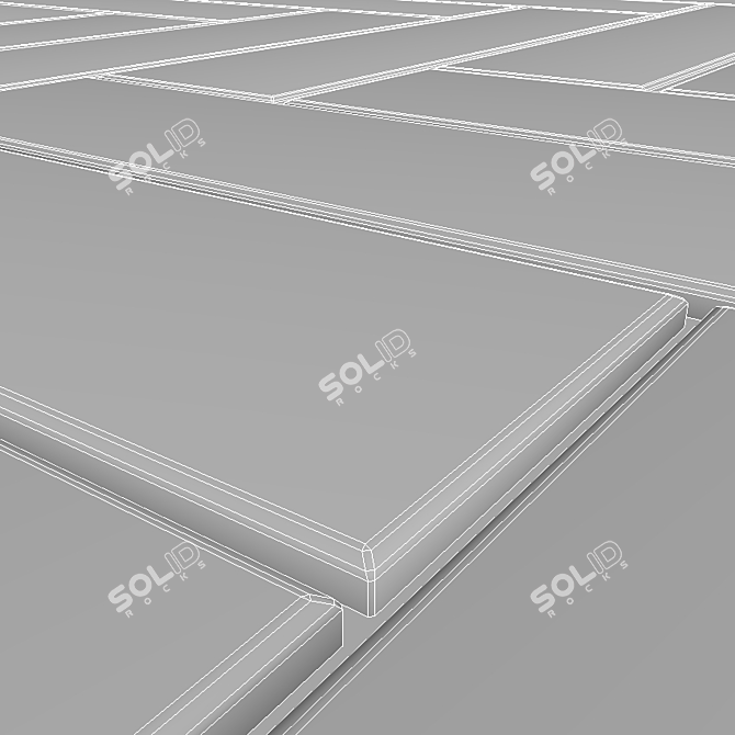 Elegant Boston Herringbone Tile 3D model image 2