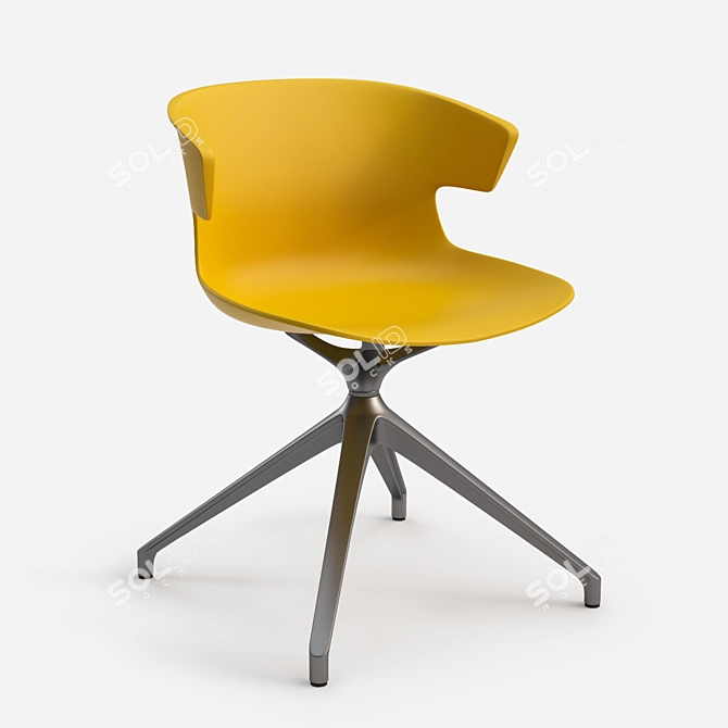 Quadrifoglio COVE Swivel Chair: Optimal Style & Functionality 3D model image 1