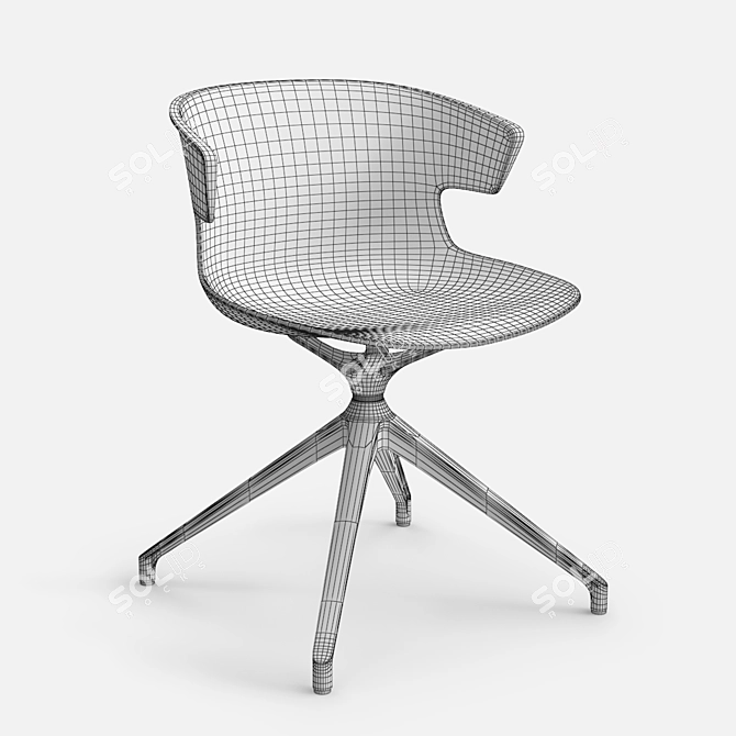 Quadrifoglio COVE Swivel Chair: Optimal Style & Functionality 3D model image 2