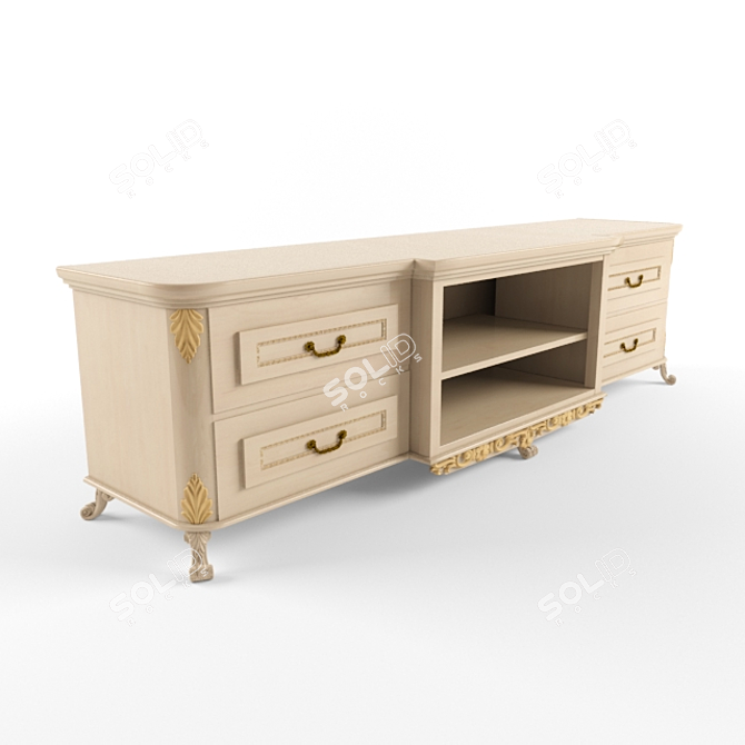 Elegant Carved Cabinet - 606677 Polygons 3D model image 2